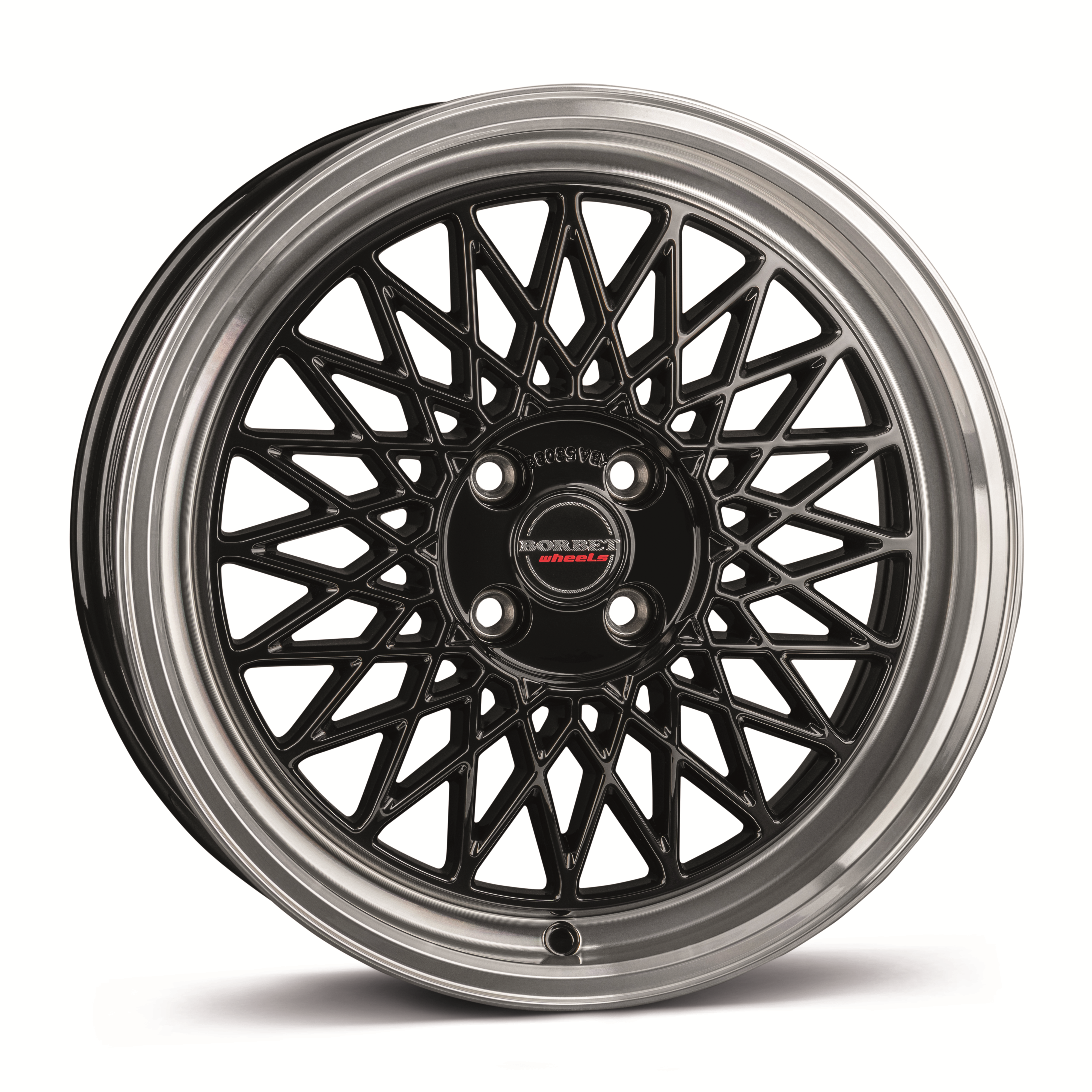 Borbet B black polished lip