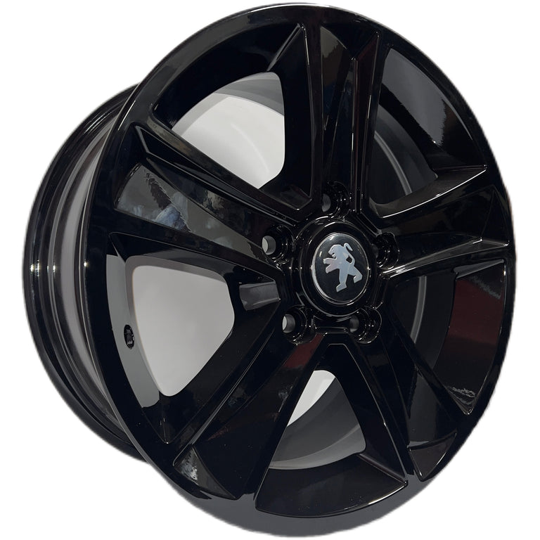 7x16 Arcasting Mammut 5 Peugeot Black